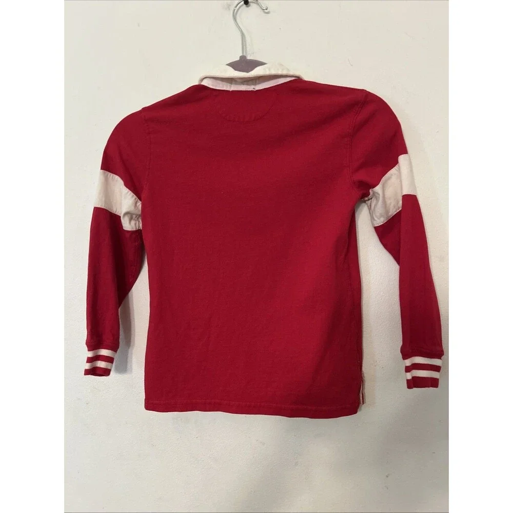 Kids Ralph Lauren Big Pony Polo Red Long Slleeve Size 7